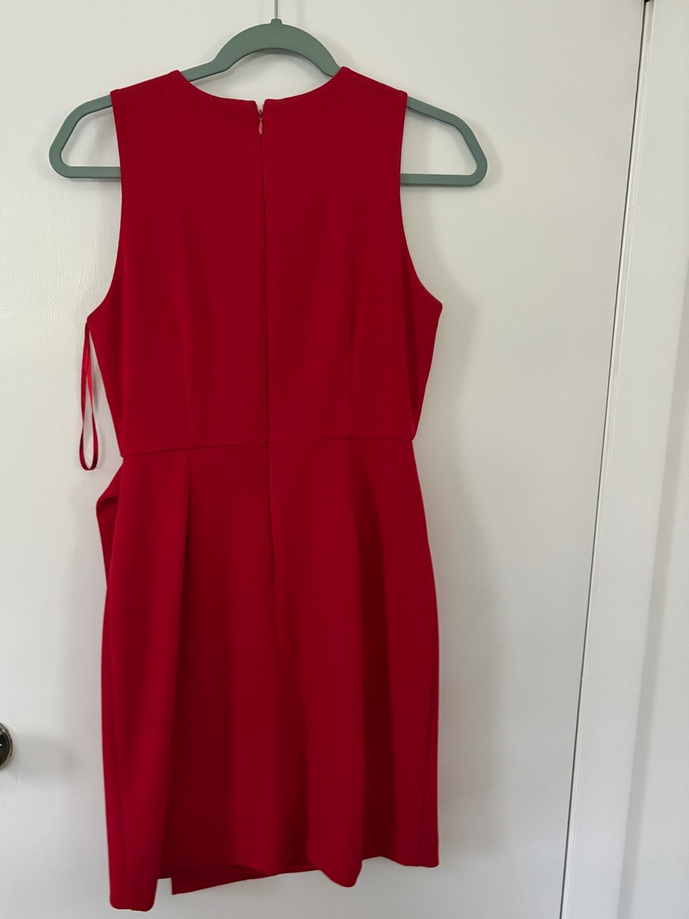 Tahari ASL Bold Red Sleeveless Sheath Dress with Side Ring Detail - Picture 2 of 3